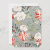 素朴なクリスマスによってはフレーム及びモダンのタイポグラフィが開花します シーズンカード (裏面)