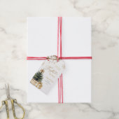 素朴なクリスマスの先生への感謝のタグ ギフトタグ (より糸付き)