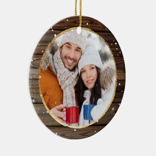 素朴なクリスマスの写真は|の金ゴールド木を飾ります セラミックオーナメント (右)