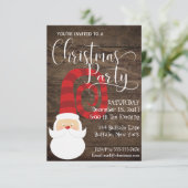 素朴なクリスマスの国木製のサンタ 出欠カード (スタンド正面)