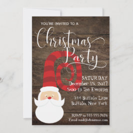 素朴なクリスマスの国木製のサンタ 出欠カード