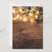 素朴なクリスマスの地方企業のキスヒートライト 招待状 (裏面)