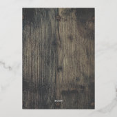 素朴なクリスマスの家族写真 箔シーズンカード (裏面)