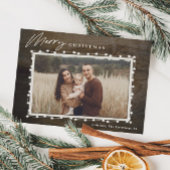 素朴なクリスマスイルミネーションの写真ホリデーカード シーズンカード