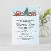 素朴なクリスマスカントリーコーポレートミスルトーライト 招待状 (スタンド正面)