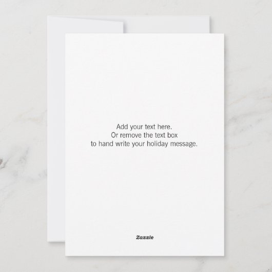 素朴なクリスマスストッキングのホリデーカード シーズンカード (裏面)