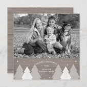 素朴なクリスマスツリーの写真カード シーズンカード (正面/裏面)