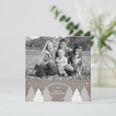 素朴なクリスマスツリーの写真カード シーズンカード (スタンド正面)