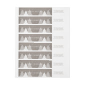 素朴なクリスマスツリーの差出人住所ラベル ラップアラウンドラベル (シート)