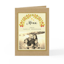 素朴なクリスマスディナーパーティーテンプレートメニュー