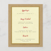 素朴なクリスマスディナーパーティーテンプレートメニュー チラシ (裏面)