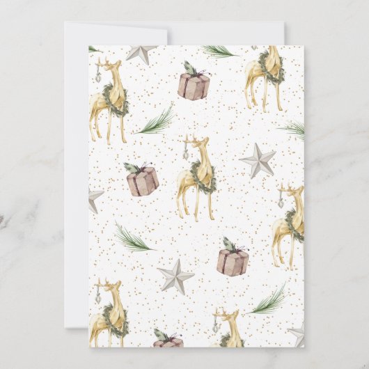 素朴なクリスマスパーティーの招待状 招待状 (裏面)