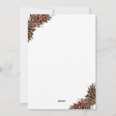 素朴なクリスマスパーティーの招待状 | 白いホリデー シーズンカード (裏面)