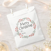 素朴なクリスマスフレームかわいいメリークリスマス フェイバーバッグ (クリップ留めされた状態)