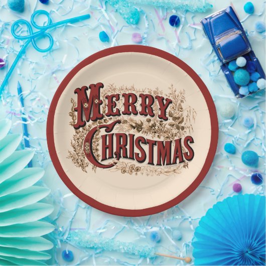 素朴なクリスマスプレート ペーパープレート ペーパープレート (パーティー)