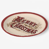 素朴なクリスマスプレート　ペーパープレート ペーパープレート (アングル)