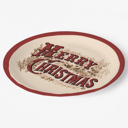素朴なクリスマスプレート ペーパープレート ペーパープレート (アングル)
