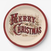 素朴なクリスマスプレート　ペーパープレート ペーパープレート (正面)