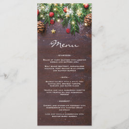 素朴なクリスマスホリデーパーティーの食事会 メニュー