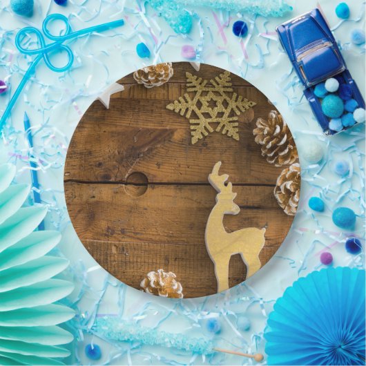 素朴なクリスマス場面使い捨て可能な紙皿 ペーパープレート (パーティー)