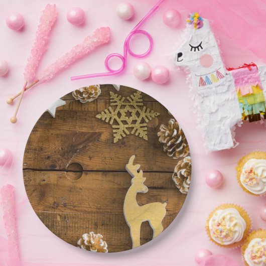 素朴なクリスマス場面使い捨て可能な紙皿 ペーパープレート (パーティー)