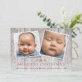 素朴なクリスマス最高2枚の写真 シーズンカード (スタンド正面)