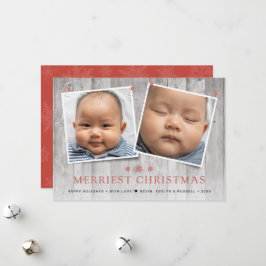 素朴なクリスマス最高2枚の写真 シーズンカード