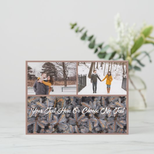 素朴なクリスマス エレガントな冬至の森 シーズンカード (スタンド正面)