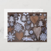 素朴なクリスマス シーズンポストカード (正面/裏面)