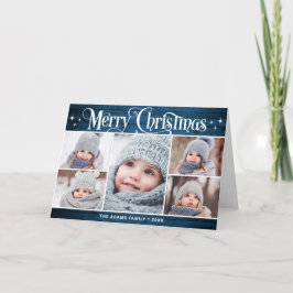 素朴なクリスマス 5枚の写真を使ったグリーティングカード シーズンカード