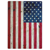 素朴なクールで動揺してな米国旗木 クリップボード (裏面)