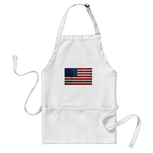 素朴なクールで動揺してな米国旗木 スタンダードエプロン (正面)