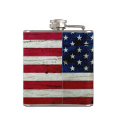 素朴なクールで動揺してな米国旗木 フラスク (裏面)