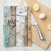 素朴なクールウィードキャビンスタイル キッチンタオル (四つ折り)