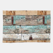 素朴なクールウィードキャビンスタイル キッチンタオル (横)