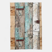 素朴なクールウィードキャビンスタイル キッチンタオル (縦)