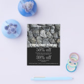 素朴なグランジ石工業者建築 チラシ (シングル)