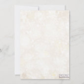 素朴なグリッターの青いエコー検査のベビーシャワー 招待状 (裏面)