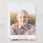 素朴なグリーンのライフセレブレーション写真 葬儀 招待状 (裏面)