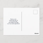 素朴なグリーンデザートサボテン柄のサンキュー ポストカード (裏面)