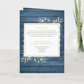 素朴なグリーン葬儀 式次第 折りたたみ式 プログラム (裏面)