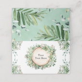 素朴なグリーン ボタニカル フォレスト ニュートラル シャワー プレイスカード (外部開封)