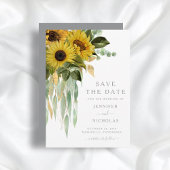 素朴なグレーのひまわり花 セーブザデート