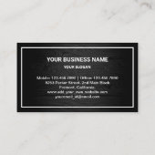 素朴なグレーの木材にゴールドのラグジュアリーカー ハイヤー運転手 名刺 (裏面)