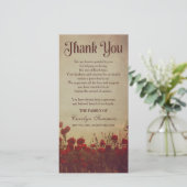 素朴なケシ分野|の悔やみや弔慰は感謝していしています サンキューカード (スタンド正面)