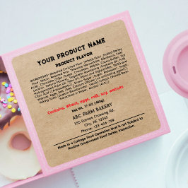 素朴なコネチカット州の別荘風食品ラベル スクエアシール