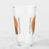 素朴なコヨーテのフェイクな革カッコいいはあなたの州を加えます タンブラーグラス (右)