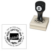 素朴なコロラドメリークリスマス差出人住所 ラバースタンプ (押印)