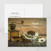 素朴なコーヒー挽き機の写真 ありがとうございます ポストカード (正面/裏面)