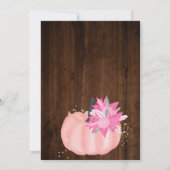 素朴なゴールドの花模様のランタンと秋の装飾がかわいい Sweet 16 招待状 (裏面)